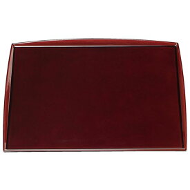9寸 角わたらせ盆/トレー 【溜毘沙門天塗】 270mm×270mm×13mm 日本製 〔和食 レストラン 店舗 お店〕 (代引不可)