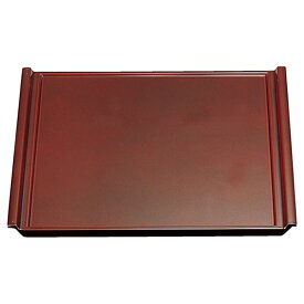 尺1 角フライト盆/トレー 【溜毘沙門天塗】 350×310×20mm 日本製 〔和食 レストラン 居酒屋 店舗 お店〕 (代引不可)
