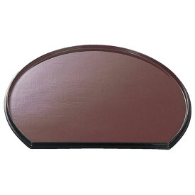 尺3 耐熱半月両面盆/トレー 【ウルミ/黒天朱】 398×345×19mm 日本製 食洗機対応 〔和食 レストラン 居酒屋 店舗 お店〕 (代引不可)