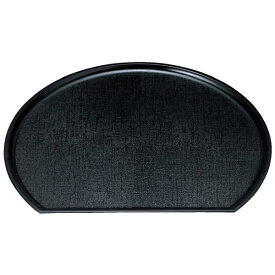 尺4 耐熱新布目半月盆/トレー 【黒SL】 420×361×15mm 日本製 食洗機対応 〔和食 レストラン 居酒屋 店舗 お店〕 (代引不可)