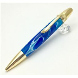 日本製 スワロフスキー ボールペン/文房具 【ブルー】 パーカータイプ 芯：0.7mm 文具 オフィス用品 『Acrylic』 (代引不可)
