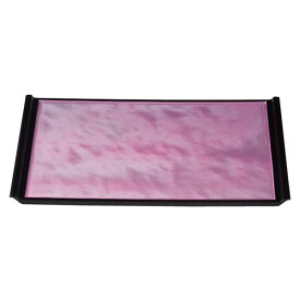尺8 フライト盆/トレー 【ピンク雲流渕黒SL】 545mm×382mm×24mm 日本製 〔和食 レストラン 店舗 お店〕 (代引不可)