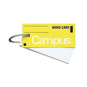 (まとめ)コクヨ キャンパス 単語カード 中 黄タン-101Y 1セット(10冊)【×10セット】 (代引不可)