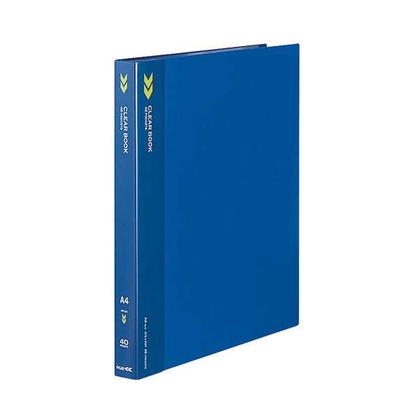(まとめ) コクヨ クリヤーブック(クリアブック)(K2)固定式 A4タテ 40ポケット 背幅25mm 中紙なし 青 K2ラ-K40B 1冊   ランキング上位のプレゼント