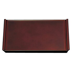 尺4 奥広フライト盆/トレー 【溜毘沙門天】 425×340×20mm 日本製 〔和食 レストラン 店舗 お店〕 (代引不可)