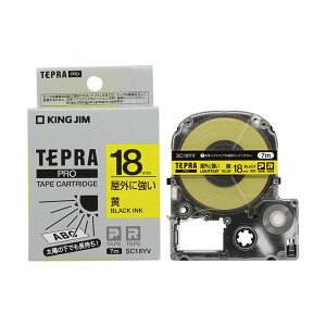 �i�܂Ƃ߁j�L���O�W�� �e�v�� PRO �e�[�v�J�[�g���b�W ���O�ɋ������x�� 18mm ��/������ SC18YV 1�� �y×5�Z�b�g�z (����s��)
