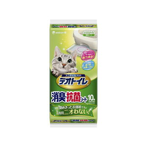 (まとめ)1週間消臭・抗菌デオトイレ 消臭・抗菌シート 10枚【×12セット】【ペット用品・猫用】 (代引不可)