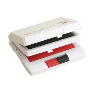 マックス 瞬乾2段式ワンタッチスタンプ台中形 黒/赤 SA-212NWカミバコ 1個 (代引不可)