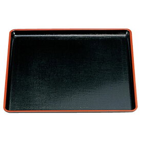尺0 かすり角盆/トレー 【黒天朱】 302mm×302mm×18mm 日本製 〔和食 レストラン 居酒屋 店舗 お店〕 (代引不可)