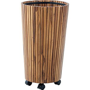 ウッドプランター 植木鉢 直径39×高さ65cm L 2個セット 木製 キャスター付き ベランダ ウッドデッキ 屋外 ガーデニング用品
