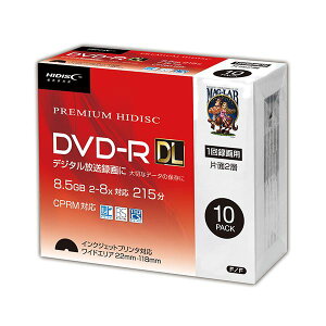 i܂Ƃ߁jHIDISC DVD-R DL 8{Ή 8.5GB 1 CPRMΉ ^p CNWFbgv^Ή10 XP[X y×10Zbgz HDDR21JCP10SCX10 (s)