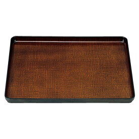 尺1 大寿布目盆/トレー 【ブラウンかすりSL】 335mm×260mm×22mm 日本製 〔和食 レストラン 居酒屋 店舗 お店〕 (代引不可)