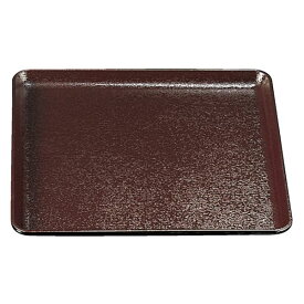 尺0 耐熱木目角盆/トレー 【茶SL】 300mm×300mm×18mm 日本製 食洗機対応 〔和食 レストラン 居酒屋 店舗 お店〕 (代引不可)