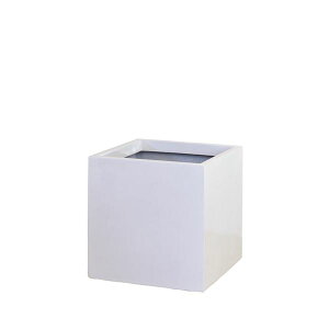 大和プラスチック ファイバーグラスシリーズ スクエアポット S型 ホワイト S-43型 (底穴なし) (代引不可)