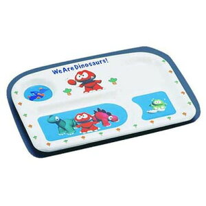 台和 メラミンお子様食器「ダイナソワーズ」 角ランチトレー RLV87【送料無料】