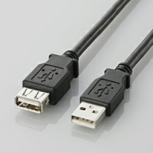[ELECOM(�G���R��)] USB2.0�����P�[�u���iA-A�����^�C�v�j[3.0m] U2C-E30BK(������s��)
