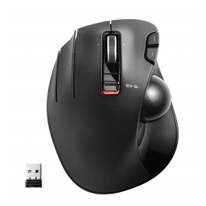 エレコム トラックボールマウス 左手用 ワイヤレス 6ボタン 親指 2.4GHz 無線 34mm 玉 ブラック黒 M-XT4DRBK M-XT4DRBK(代引不可)【送料無料】