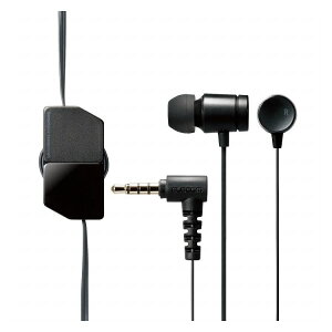 エレコム ステレオイヤホン カナル型 φ3.5mm マイク付 Fast Music FR10CM 9.2mmドライバー 巻取 ブラック EHP-FR10CMBK(代引不可)