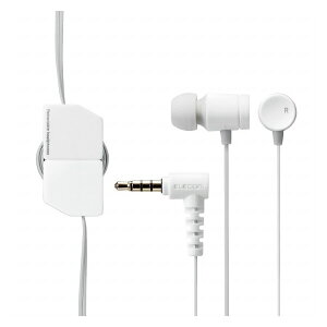 エレコム ステレオイヤホン カナル型 φ3.5mm マイク付 Fast Music FR10CM 9.2mmドライバー 巻取 ホワイト EHP-FR10CMWH(代引不可)