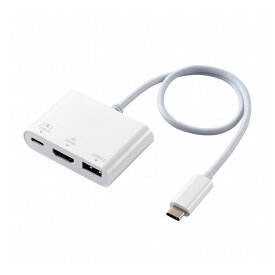 エレコム ドッキングステーション タイプC ( Type-C USB3.0 HDMI ×各1ポート ) ディスプレイ 接続 充電 ホワイト DST-C13WH(代引不可)【メール便（ネコポス）】