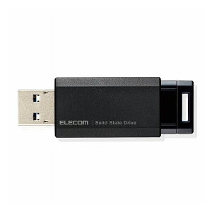 エレコム ELECOM SSD 外付け ポータブル 500GB 小型 ノック式 USB3.2(Gen1)対応 ブラック PS4/PS4Pro/PS5 ESD-EPK0500GBK(代引不可)【送料無料】