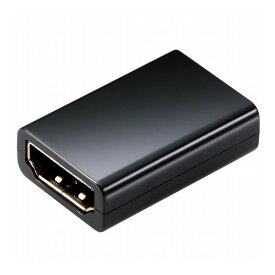 HDMI アダプタ 延長 金メッキ 4K 60p スリムタイプ EU RoHS指令準拠 ブラック AD-HDAASS01BK(代引不可)【メール便（ネコポス）】