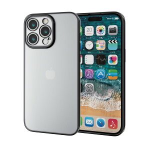 GR ELECOM iPhone 15 Pro Max p P[X \tg Jo[ JYی݌v Xgbvz[t ^bNH wʃNA Ɍ݌v ^bNubN PM-A23DUCTMKBK(s)y[֔z