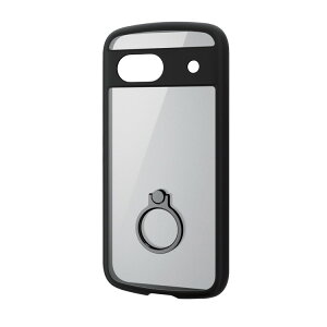 ELECOM Google Pixel 8a �P�[�X �n�C�u���b�h �J�o�[ �Ռ��z�� �y�� ���^ �J���������Y�ی�݌v �X�g���b�v�z�[���t �����O�t �X�^���h�@�\�t �w�ʃN���A �u���b�N PM-P241TSLFCRBK �G���R��(����s��)