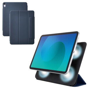 iPad Air �P�[�X 11�C���` (M3 M2) 10.9�C���` ��5���� ��4���� �}�O�l�b�g���E�t���b�v �J�o�[ 2�A���O�� �X�^���h �I�[�g�X���[�v�@�\ �����^ �l�C�r�[ TB-A25MWVPF2NV(����s��)�y���[���֔z���z�y��