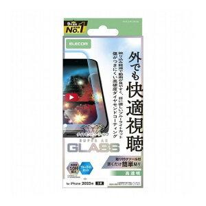 �G���R�� ELECOM iPhone 17 �K���X�t�B���� ������ �����ˌy�� �u���[���C�g�J�b�g 10H�� �_�C�������h�R�[�g ���ɋ��� �w��h�~ �C�A�h�~ ��U�h�~ �\��t���c�[���t PM-A25AFLGARDBL(����s��)�y���[