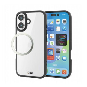 �G���R�� ELECOM iPhone 17 �P�[�X �n�C�u���b�h D3O(R) ���Ռ��ی� ���C�z���Ή����^���X�e�b�J�[�t �X�g���b�v�z�[���t �u���b�N PM-A25AD3OFCBK(����s��)�y���[���֔z���z�y���������z