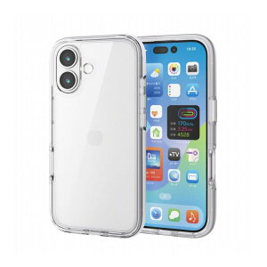 �G���R�� ELECOM iPhone 17 �P�[�X �n�C�u���b�h �Ռ��z�� �y�� AirShock �N���A PM-A25AHVAIR2CR(����s��)�y���������z