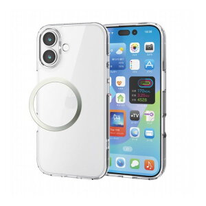 �G���R�� ELECOM iPhone 17 �P�[�X �n�C�u���b�h �Ռ��z�� ���C�z���Ή����^���X�e�b�J�[�t �X�g���b�v�z�[���t �N���A PM-A25AHVCKCR(����s��)�y���[���֔z���z�y���������z