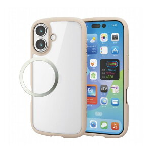 �G���R�� ELECOM iPhone 17 �P�[�X �n�C�u���b�h �Ռ��z�� �y�� ���^ ���C�z���Ή����^���X�e�b�J�[�t �X�g���b�v�z�[���t �X�g���b�v�z�[���V�[�g�t TOUGH SLIM LITE �x�[�W�� PM-A25ATSLFCBE(����s��)