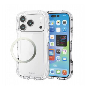 GR ELECOM iPhone 17 Pro P[X nCubh Ռz CzΉ^XebJ[t Xgbvz[t Xgbvz[V[gt Grippy NA PM-A25CGRPACR(s)y[֔zz