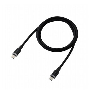 エレコム ELECOM USB Type-C ケーブル ( C to C ) 1m PD 100W 急速充電 シリコン素材 【 Type C ポート搭載 MacBook iPhone Android Galaxy Pixel iPad 等対応 】 ブラック MPA-CC5PSSA10BK(代引不可)【メール便配送】【送料