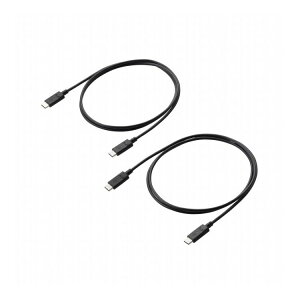 GR ELECOM USB Type-C P[u ( USB-C to USB-C ) 2{Zbg 1m PD 60W }[d y Type C |[g iPhone iPad MacBook Galaxy Xperia Pixel Ή z ubN MPA-CCTW10BK(s)y[֔zzy
