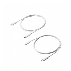 GR ELECOM USB Type-C P[u ( USB-C to USB-C ) 2{Zbg 1m PD 60W }[d y Type C |[g iPhone iPad MacBook Galaxy Xperia Pixel Ή z zCg MPA-CCTW10WH(s)y[֔zzy