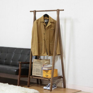 木製ハンガー 6110-6-80(KI)BR ハンガーラック キャスター付き サイドフック 折りたたみ コンパクト コートハンガー オープンラック 衣類収納(代引不可)【送料無料】