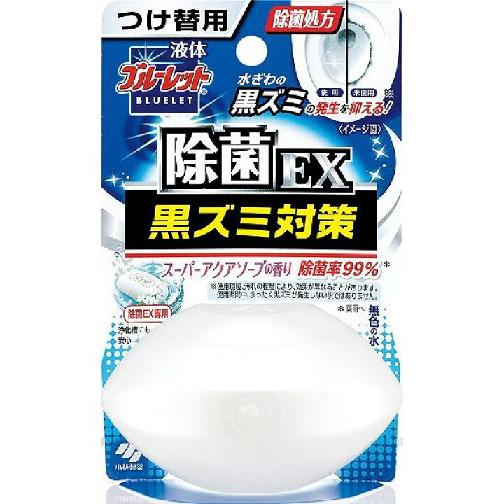 楽天市場】小林製薬 液体ブルーレットおくだけ除菌EX トイレタンク 芳香洗浄剤 詰め替え用 スーパーアクアソープの香り 70ml : リコメン堂 楽天市場】小林製薬 液体ブルーレットおくだけ除菌EX トイレタンク 芳香洗浄剤 詰め替え用 スーパーアクアソープの香り 70ml : リコメン堂