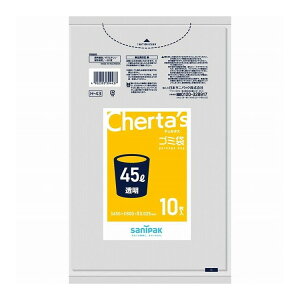 【単品9個セット】 Hー43チェルタス45L透明10枚0.025 日本サニパック株式会社(代引不可)