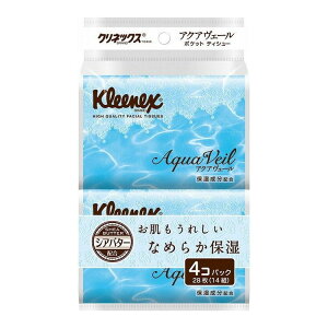 【単品5個セット】 クリネックスアクアヴェールポケット4P 日本製紙クレシア株式会社(代引不可)
