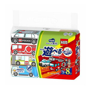 【単品2個セット】 ユニ・チャーム ム-ニ-おしりふきやわ素材詰替76枚×8トミカ(代引不可)【ポイント10倍】【送料無料】