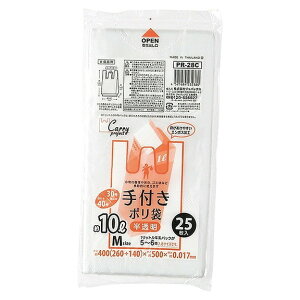 【単品7個セット】手付きポリ袋Mサイズ半透明 PR28C (株)ジャパックス(代引不可)