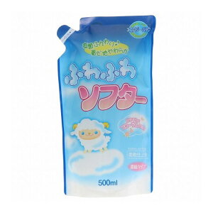 【単品6個セット】 濃縮ふわふわソフターエコパック500ML ロケット石鹸株式会社(代引不可)