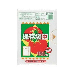 【単品11個セット】 H-02保存袋中サイズ100枚HDタイプ 株式会社ジャパックス(代引不可)【送料無料】