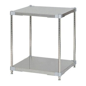 【※法人様限定販売】【燕三条製】 PROFACE SUS304ステンレスソリッドシェルフ2段 600×600×700 SUS304ステンレスポール スチールラック スチールシェルフ ラック キッチンラック レンジラック(代引