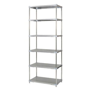 【燕三条製】 PROFACE SUS304ステンレスソリッドシェルフ6段 460×760×2100 SUS304ステンレスポール スチールラック スチールシェルフ ラック キッチンラック レンジラック 業務用 業務用ラック(代引