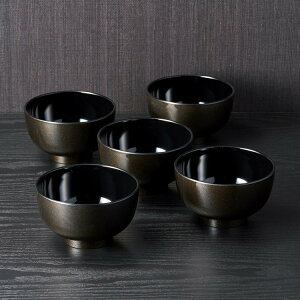 ラメ塗汁椀5客 H06-63 和陶器(代引不可)【送料無料】