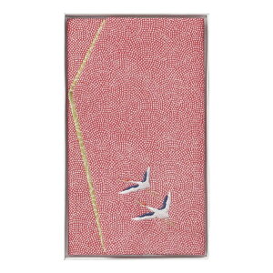 洛北 刺繍入り金封ふくさ 赤鶴 H033A(代引不可)【ポイント10倍】【送料無料】